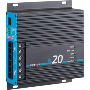 ECTIVE SC 20 MPPT saulės įkrovimo valdiklis 12/24V laisvalaikio akumuliatoriams 240Wp/480Wp 50V 20A