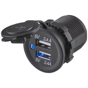 Dvigubas USB lizdas, montuojamas ant skydelio, 5 V, 2,4 A