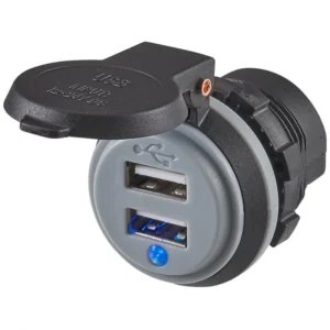 Dvigubas USB lizdas, montuojamas ant skydelio, 5 V, 2,4 A