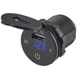 USB 3.0 lizdas, montuojamas ant plokštės, su įtampos indikatoriumi 12/24V