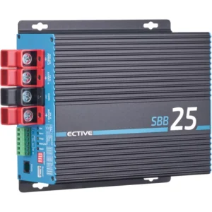 ECTIVE SBB 25 12 V į 24 V įkrovimo stiprintuvas su MPPT įkrovimo valdikliu 25 A